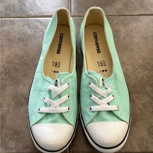 Converse Women's Light Green Canvas Sneakers